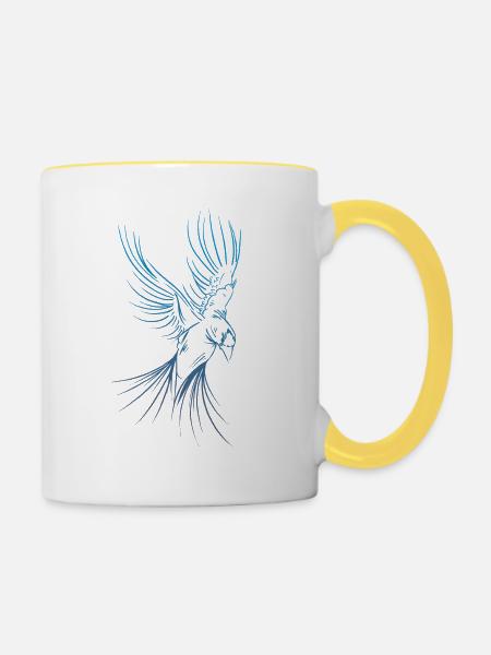 Phönix - Tasse zweifarbig - Weiß/Gelb