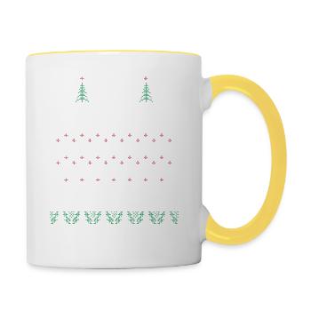 Aujourd'hui est Noël - Mug contrasté - blanc/jaune - Droite