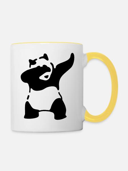 dab - Tasse zweifarbig - Weiß/Gelb