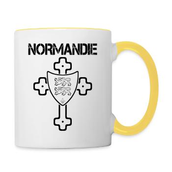 Normandie - Tasse zweifarbig - Weiß/Gelb - Rechts