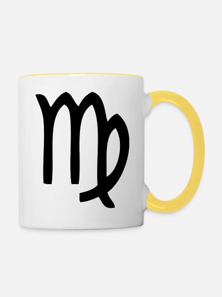 sternzeichen leer - Tasse zweifarbig - Weiß/Gelb