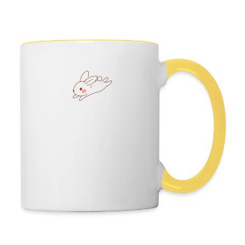 I Work So My Rabbit Can Have A Better Life - Bunny - Contrasting Mug - white/yellow - Right