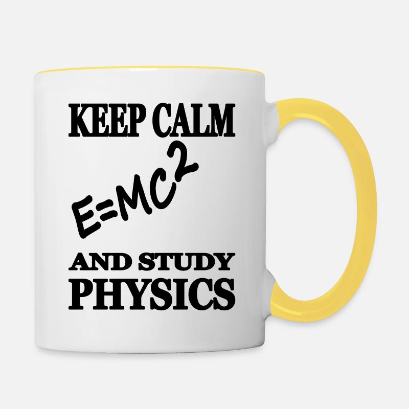 Physicist physics - Contrasting Mug - white/yellow