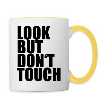 Look but dont - Contrasting Mug - white/yellow - Right