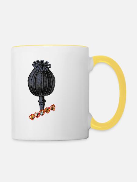Poppy - Tasse zweifarbig - Weiß/Gelb