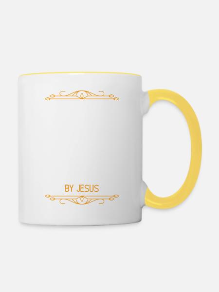 segen bibel liebe - Tasse zweifarbig - Weiß/Gelb