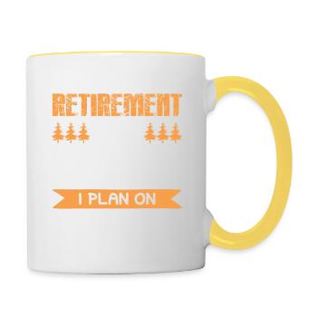 Camping camper - Contrasting Mug - white/yellow - Right