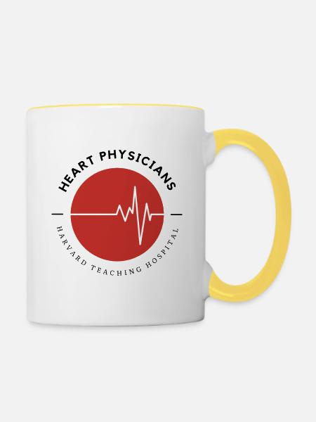 Heart Physician Harvard - Tasse zweifarbig - Weiß/Gelb