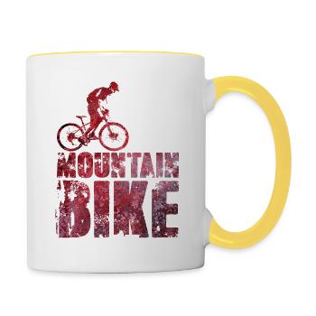 Mountain Bike - Contrasting Mug - white/yellow - Right