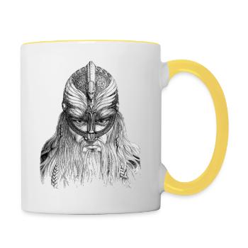 Vikinger 2 - Mug contrasté - blanc/jaune - Droite