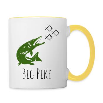 Big Pike - Tasse zweifarbig - Weiß/Gelb - Rechts