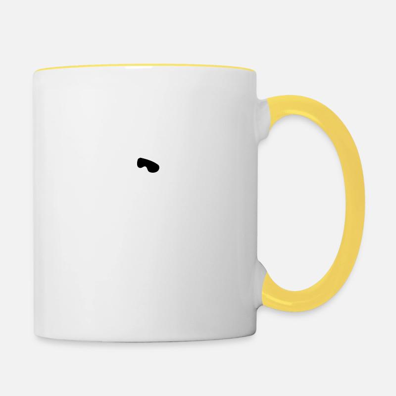 Snowboard Snowboarder - Mug contrasté - blanc/jaune