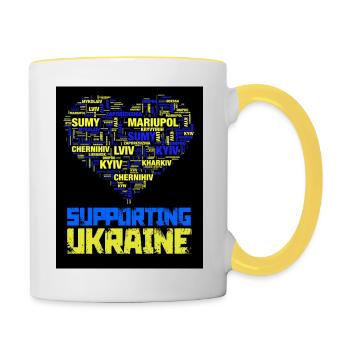 Ukraine - Mug contrasté - blanc/jaune - Droite