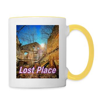 Lost Place Tour - The Old Forge - Contrasting Mug - white/yellow - Right