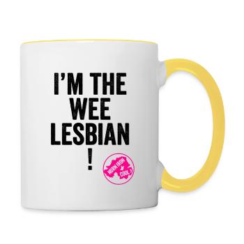 Derry Girls Wee Lesbian - Contrasting Mug - white/yellow - Right