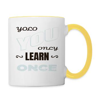 présenter l’ingénierie amusante construire cool cadeau de robotique - Mug contrasté - blanc/jaune - Droite