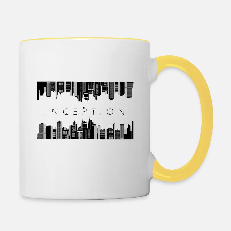 Début - Mug contrasté - blanc/jaune