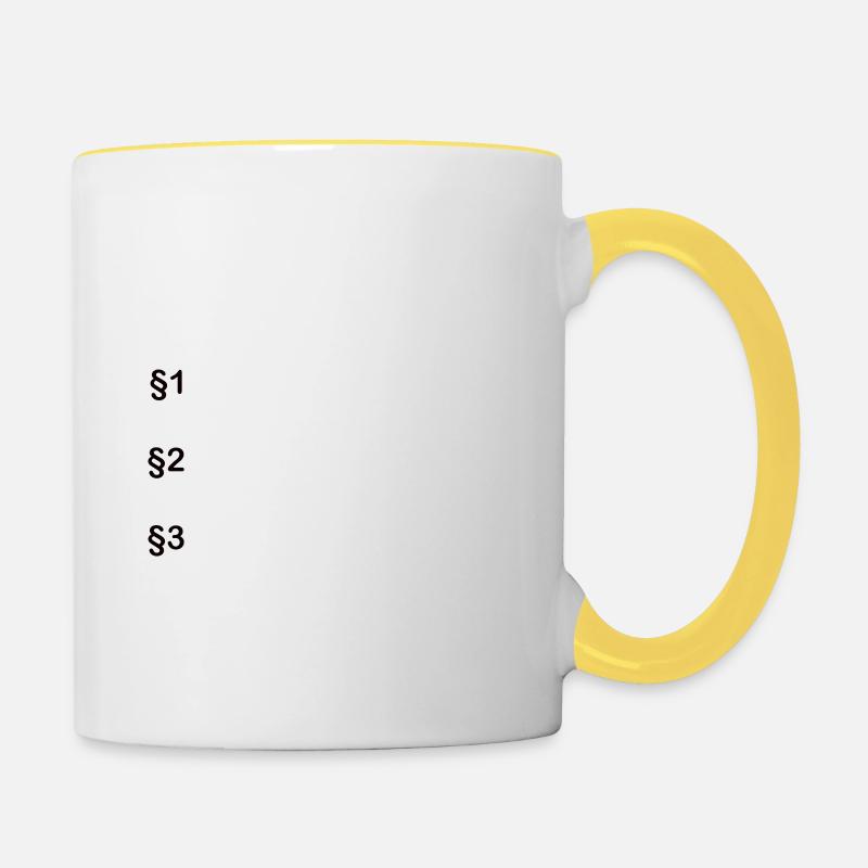 Techniker Schule Abschluss Fortbildung Ingenieur - Tasse zweifarbig - Weiß/Gelb