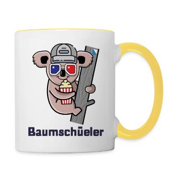 Baumschüeler - bischZüri - Tasse zweifarbig - Weiß/Gelb - Rechts