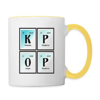 K-Pop | Tableau périodique des éléments - Mug contrasté - blanc/jaune - Droite