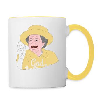 God save the Queen - Tasse zweifarbig - Weiß/Gelb - Rechts