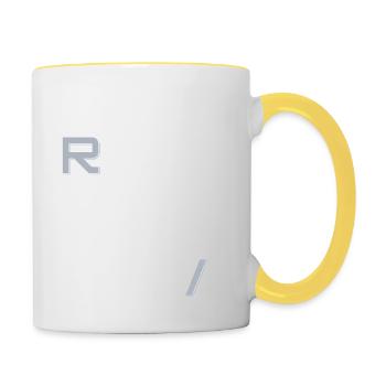 Run - Tasse zweifarbig - Weiß/Gelb - Rechts