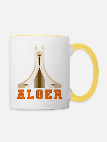 Algier - Tasse zweifarbig - Weiß/Gelb