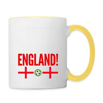 Angleterre de football - Mug contrasté - blanc/jaune - Droite
