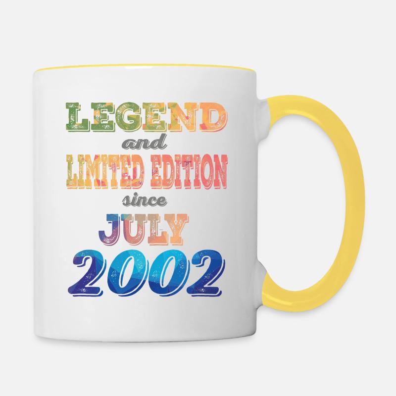 LÉGENDE ET ÉDITION LIMITÉE - Mug contrasté - blanc/jaune
