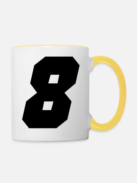 8 - Tasse zweifarbig - Weiß/Gelb
