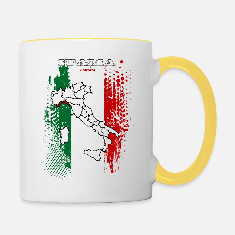 Ligurie - Mug contrasté - blanc/jaune