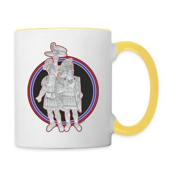 praetorien - Mug contrasté - blanc/jaune - Droite