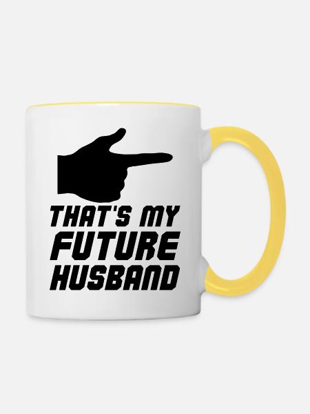 Thats my Future Husband - Tasse zweifarbig - Weiß/Gelb