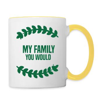 If You Met My Family You Would Understand - Contrasting Mug - white/yellow - Right