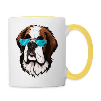 St. Bernard The Gangster - Contrasting Mug - white/yellow - Right