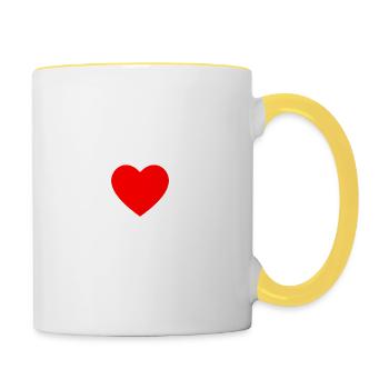 Triathlon Swim Bike Run Marathon - Contrasting Mug - white/yellow - Right