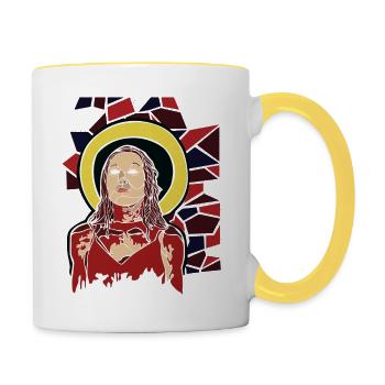 Horreur surnaturelle - Mug contrasté - blanc/jaune - Droite
