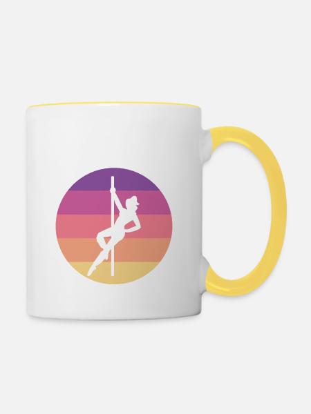 Dancing Dance Music - Tasse zweifarbig - Weiß/Gelb