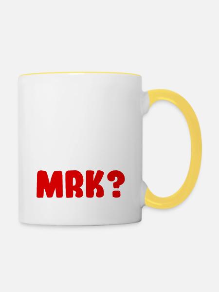 Was geht MRK? - Tasse zweifarbig - Weiß/Gelb