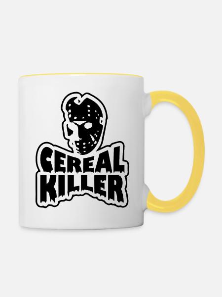 Getreide-Killer - Tasse zweifarbig - Weiß/Gelb