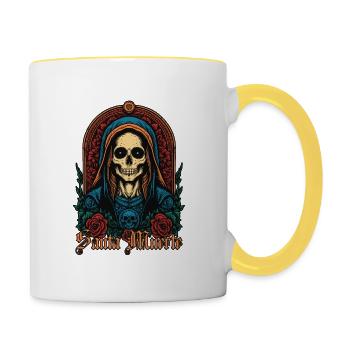 Santa Muerte - Mug contrasté - blanc/jaune - Droite