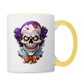 Clown / Circus / Carnival / Carnival / Playful - Contrasting Mug - white/yellow - Right