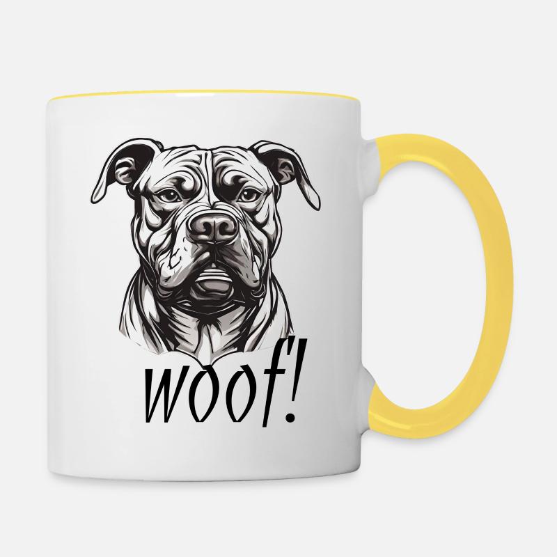 Trame - Mug contrasté - blanc/jaune