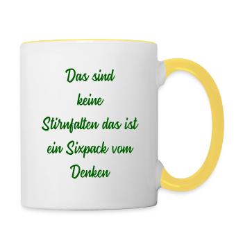 Gift idea 50th birthday - Contrasting Mug - white/yellow - Right