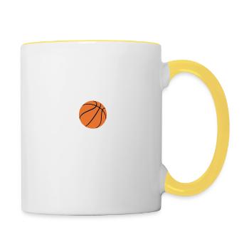 Basketball - Tasse zweifarbig - Weiß/Gelb - Rechts