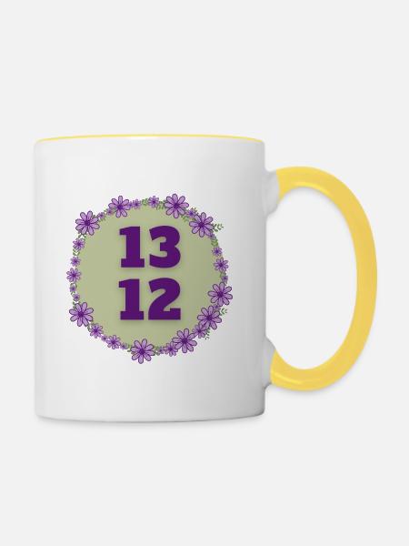 1312 / ACAB - Tasse zweifarbig - Weiß/Gelb