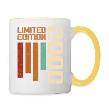 Vintage 2000 Birthday Gift 2000 Retro 2000 - Contrasting Mug - white/yellow - Right