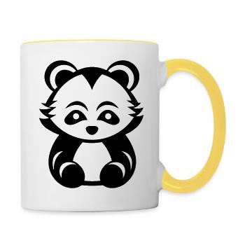 Red Panda - Contrasting Mug - white/yellow - Right