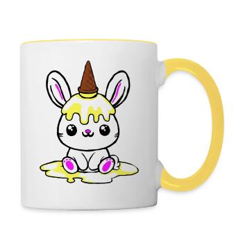 Eishorn - Tasse zweifarbig - Weiß/Gelb - Rechts