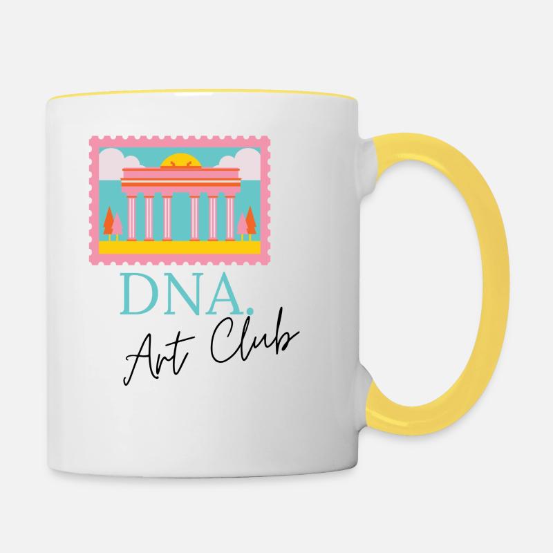 DNA Porte de Brandebourg - Mug contrasté - blanc/jaune